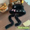 Gorro de tricô para outono e inverno, estilo gato, com abas para as orelhas, forro de pelúcia, espessado para aquecimento, design fofo de desenho animado, faz o rosto parecer menor