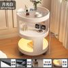Mesa de noche de hierro forjado Estilo crema Gabinete de almacenamiento móvil para dormitorio Nuevo estante de almacenamiento creativo Mesa de noche sin instalación