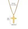 Collar Colgante Cruz Simple Europeo y Americano Acero Inoxidable Presión de Aceite Mismo Estilo para Hombres y Mujeres Chapado en Oro de 18K Fabricante Venta al por Mayor
