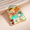 Ímã de Geladeira Xiangyun Metal Oco Criativo Decoração de Geladeira Ponto Turístico Souvenirs Turísticos Culturais e Criativos Personalizado