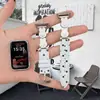 Correa de RelojAdecuada para la correa del reloj Huawei 11pro, Patrón de estrella de conejo Miffy 8/9/10nfc, brillante, linda, para relojes de niñas
