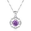 Versión coreana del colgante de trébol de cuatro hojas de la suerte S999 collar de flor de cuatro pétalos de plata esterlina para mujer simple japonés y coreano para su novia fabricantes