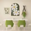 Pintura Decorativa de Restaurante Estilo Creme Nórdico Cor Quente Quente Criativa Mural de Parede de Fundo Combinação de Sala de Jantar e Mesa de Jantar Pintura Pendurada