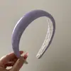 Diadema de Esponja de Cuero Patentado Brillante Color Caramelo Coreano Diadema de Moda de Cuero de Caña Alta Accesorios para el Cabello de Mujer Pasador Estilo Nuevo