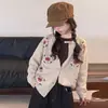 Cardigã Feminino Estilo Coreano Outono 2026 Novo Estiloso Menina Bordado Casual Top Malha de Outono