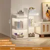 Estante pequena simples, estante de armazenamento de chão, prateleira de armazenamento de parede, estante de exibição para sala de estar/escritório, armário de armazenamento estreito ao lado da mesa