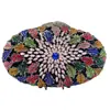 Vendas Diretas do Fabricante de Bolsas Bolsa Diamante Transversal Bolsa Diamante Colorido Cristal Comércio Exterior Banquete Vestido de Noite Bolsa de Mão Feminina