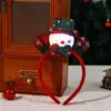 Diadema con Diseño de Papá Noel Luminoso, Decoración Navideña Regalo, Diadema Brillante