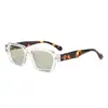 25 Gafas de Sol de Nuevo Estilo con Remaches de Alta Gama, Gafas de Sol Carey, Estilo Europeo y Americano, Protección Solar Personalizada para Playa Hombres Cuadradas con Remaches