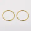 Pendientes redondos grandes pequeños lisos de oro europeos y americanos para mujer, estilo nicho, pendientes de alta calidad, simples, combinan con todo, estilo frío, moda
