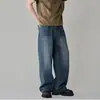 Jeans vintage de pierna ancha para hombre y mujer, nuevo estilo primavera y otoño 2026, de cintura alta, holgados, adelgazantes, con caída, de pierna recta, pantalones de largo hasta el suelo