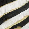 Accesorios de Encaje Elástico de 3m Puños de Falda Escote Dobladillo Pliegues Decorativos DIY Hecho a Mano Borde Elástico