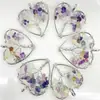 Colgante de Cristal Natural Ágata con Forma de Corazón Árbol de la Vida Colorido Árbol del Árbol de la Fortuna Cuentas de Alambre Envuelto Accesorios Ecológicos