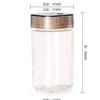 Frasco de condimentos giratorio cuadrado de 100 ml, frasco de vidrio para sal y pimienta, tapa de tres orificios.