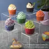 Expositor Acrílico Transparente en Forma de U para Comida Fría, Descanso para el Té, Fiesta, Té de la Tarde y Montaje de Mesa de Postres