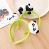 Lindo aro de pelo con forma de panda en forma de flor, tarjeta de viaje para fotos de cabello para mujer 2024, nuevo aro de cabeza de muñeca panda tridimensional súper lindo