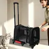 Cochecito para Mascotas Pájaro Polar Transportador de Gatos Maleta Carrito Portátil Transpirable Caja para Mascotas Equipaje Plegable para Mascotas