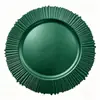 Venta al por mayor para comercio exterior Plato Decorativo Dorado de 13 pulgadas Retro Americano Patrón Radial Vertical Hotel Sala de Estar Hogar Plato de Exhibición