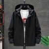 Casaco Masculino Moda High-end Primavera e Outono Jaqueta Masculina Capuz Removível All-match Roupas Masculinas Casuais de Casal