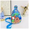 Bolsa de peito de desenho animado estilo japonês para meninos e meninas, bolsa transversal de bebê Kapi Bala estampada em estilo ocidental, nova mini bolsa infantil