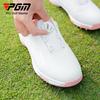 Zapatos de golf PGM para mujer, zapatillas deportivas súper impermeables, de charol, antideslizantes, con clavos en la parte inferior y cordones para mujer