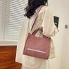 Bolsa feminina de veludo cotelê 2, nova bolsa quadrada pequena, estilo coreano, moderna, simples, bolsa de mensageiro Mori, bolsa casual