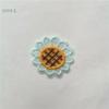 Pegatina de tela con lentejuelas y organza de girasol, parche bordado con flores, accesorios para decoración de ropa y joyas, etiqueta de tela