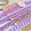 Accesorios de Encaje Morado al por Mayor Ayuda DIY Hecho a Mano Abanico Accesorios para el Cabello Ropa Muñeca Delantal para Mascotas Decoración de Borde