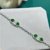 Pulsera de diópsido natural baño de plata oro blanco piedra principal tamaño 5*5mm directo de fábrica regalo de cumpleaños increíble
