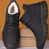 Zapatos de Cuero Cálidos de Invierno, Zapatos de Algodón con Forro Polar Extra y Espesamiento, Zapatos Casuales para Hombre, Botas de Nieve de Caña Alta para Deportes al Aire Libre, Versátiles y Casuales