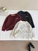Nausicaä del Valle del Viento 2025 Otoño Nueva Ropa Infantil Estilo Coreano Camiseta Rayada Color-Block para Niños y Niñas Versátil Estampado de Letras Capa Base