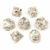 Dados Poliedros de Zafiro Natural del Tianshan Grabados con Números Set de Siete Piezas Dnd Dungeons and Dragons Z06