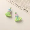Estilo Étnico de Xizang Algodón Corto Seda Brillante Espiga DIY Pendientes Pulsera Ropa con Bucle Colgante Accesorios