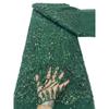 Tecido de Tule Preto com Malha Fina, Tubos de Miçangas Lantejoulas Clássicas Europeias, Tecido para Vestido de Casamento, Vestido, Roupas, Tule