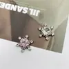 Accesorios de Aleación con Forma de Copo de Nieve Incrustado de Diamantes Estilo Coreano, Elegantes Joyas de Estrella de Seis Puntas, Accesorios Hechos a Mano de Gama Alta, Accesorios para el Cabello, Materiales para Fundas de Teléfono Móvil