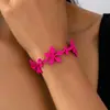 Pulsera de Cadena de Flores para Mujer, Popular, Transfronteriza, Europea y Americana, Moda Personalizada, Tridimensional, Pintada con Spray de Color