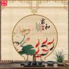 Nueva cortina de bambú china Zen de flores y pájaros, pantalla de elevación de persiana de fondo para sala de té, panel divisor, pintura colgante sin perforaciones, cortina decorativa