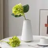 Arranjo de buquê de flores artificiais de hortênsia para decoração de casa e casamento, fotografia, estilo pastoral, flores artificiais de hortênsia branca
