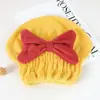Gorro Lazo Nudo para Cabello Seco Engrosado de Secado Rápido Absorbente de Agua Doble Capa Gorro de Ducha Toalla de Baño de Vellón Coral para Cabello Seco Lindo Gorro para Cabello Seco para Mujeres