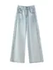 Ropa de Hombre Fengshe / Novedad Primavera 2026 Estilo Americano Holgado High Street Pantalones de Pierna Ancha Jeans para Hombre Pantalones de Pierna Recta