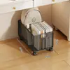 Caja de almacenamiento para libros con ruedas, perfecta para dormitorios estudiantiles, se puede colocar debajo del escritorio para guardar mochilas, un organizador móvil y práctico