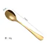 Colher Redonda de Aço Inoxidável 304, Colher Gota d'Água, Colher para Aluno Comer, Colher de Sobremesa, Colher de Lembrança, Logotipo Pode Ser Impresso
