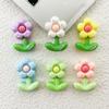 Accesorios de resina con flores de colores brillantes, color crema, para hacer tú mismo, funda para teléfono móvil, agujeros para zapatos, hebillas, ropa, horquillas, hebras, material para bolsas