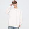 Suéter de color sólido para hombre, camiseta de otoño e invierno de 2024, chaqueta ligera y holgada, suéter con cuello redondo y base interior.