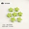 Waffle estrella de cinco puntas color sólido cuentas acrílicas DIY materiales hechos a mano flor para zapatos colgante de bolsa tirador de cremallera accesorios decoración