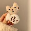 Gato comiendo pescado ~ Lindo gatito de peluche Horquilla para el pelo Diadema con flequillo para mujer Horquilla pequeña Accesorios divertidos para el pelo Nuevo estilo