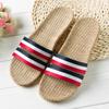 Pantuflas de Lino Pantuflas para Casa Pantuflas de Interior Piso de Madera Silenciosas Antideslizantes Suela Gruesa Pantuflas de Verano para Hombre y Mujer