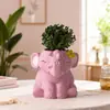 Poppy Producto Nuevo Transfronterizo Maceta de Elefante Tarro de Almacenamiento Molde de Silicona Jarrón de Elefante DIY Taza para Velas Molde de Yeso