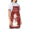 Delantal de Navidad transfronterizo nuevo, impermeable y a prueba de aceite, regalo de Navidad, decoración creativa divertida, delantal de una pieza al por mayor