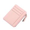 Cartera de tarjetas ultradelgada para mujer, monedero coreano con cremallera, color caramelo para tarjetas, set para tarjetas de banco de estudiante de autobús, fabricantes de origen